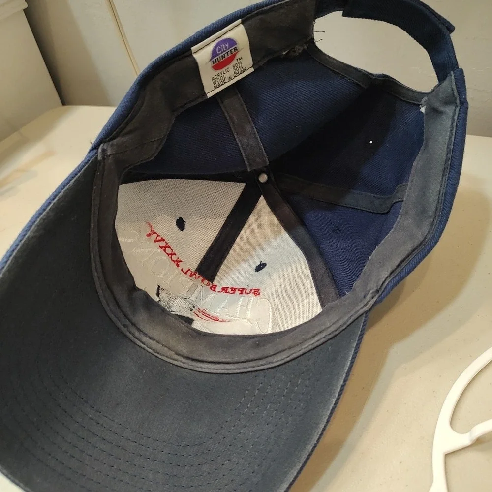 Vintage 2002‎ NFL New England Patriots Super Bowl XXXVI 36 Champions Hat Blue